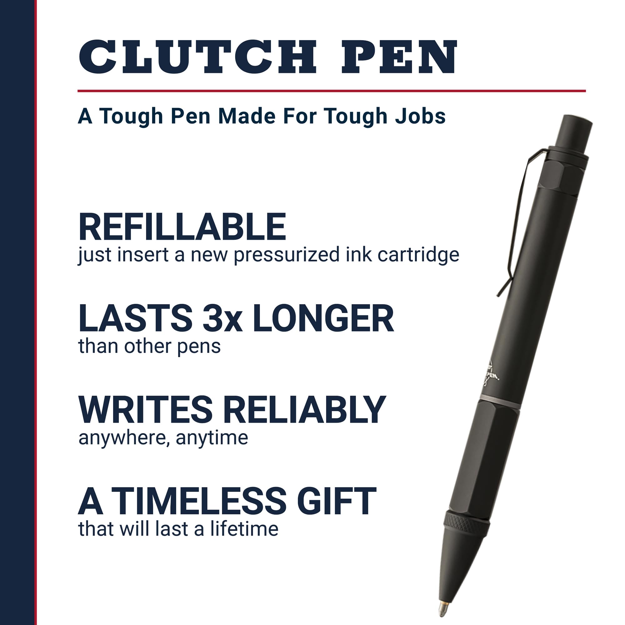 Fisher Space Pen Clutch Space Pen, Ballpoint, Black Ink, Pocket
